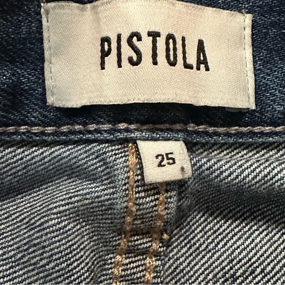PISTOLA Charlie High Rise Classic Straight Ankle Denim Jeans sz 25 Womens Aurora - Picture 6 of 8